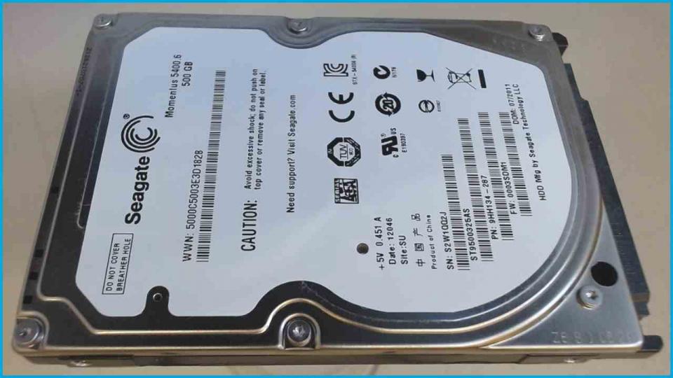 HDD hard drive 2.5" 500GB SATA 5400RPM 8MB Seagate ST9500325AS (7851h)