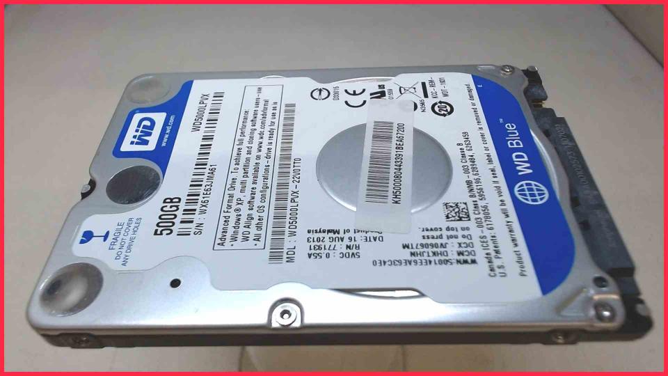 HDD hard drive 2.5"  500GB SATA 5400RPM 8MB WDC WD5000LPVX (1378h)