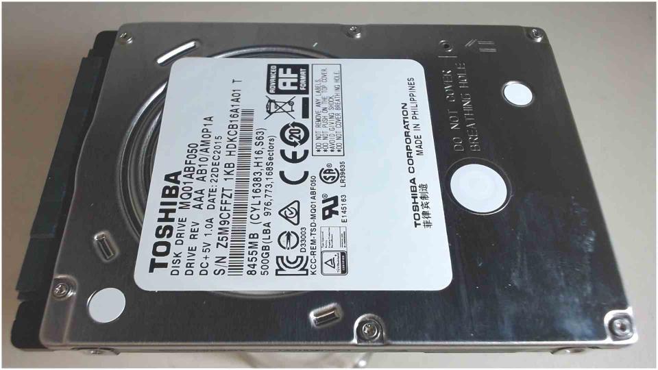 HDD hard drive 2.5" 500GB SATA III 8MB 5400RPM Toshiba MQ01ABF050 (14617h)
