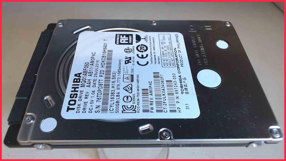 HDD hard drive 2.5" 500GB SATA III MQ01ABF050 Lenovo G50-45 80E3 -2