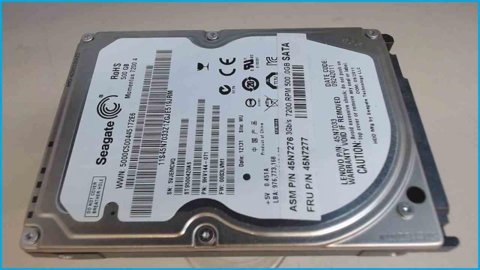 HDD hard drive 2.5" 500GB Seagate ST9500420AS MSI VR601 MS-163C -2