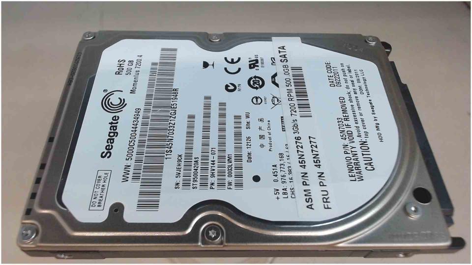 HDD hard drive 2.5" 500GB Seagate ST9500420AS SATA HP ProBook 450 G3