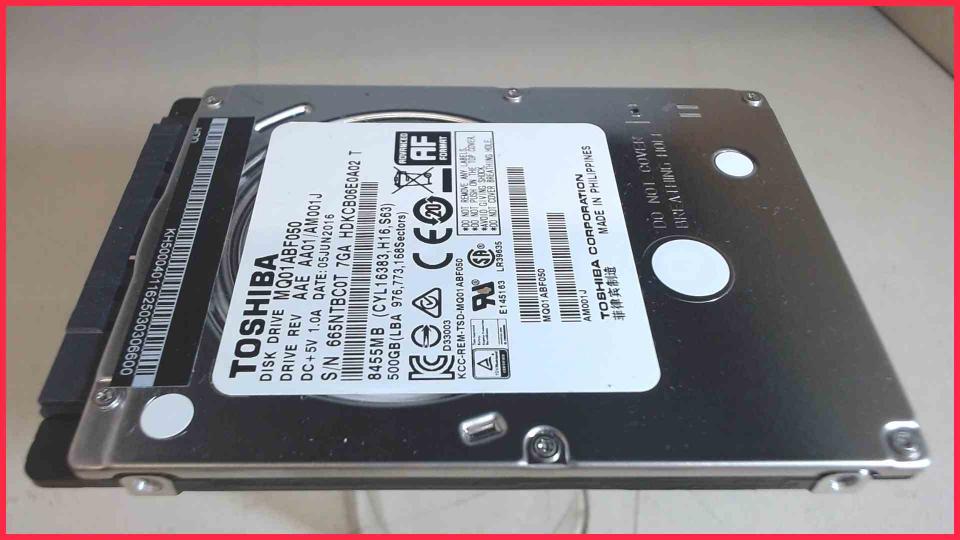 HDD hard drive 2.5" 500GB Toshiba MQ01ABF050 Acer Aspire ES 15 ES1-571-C948
