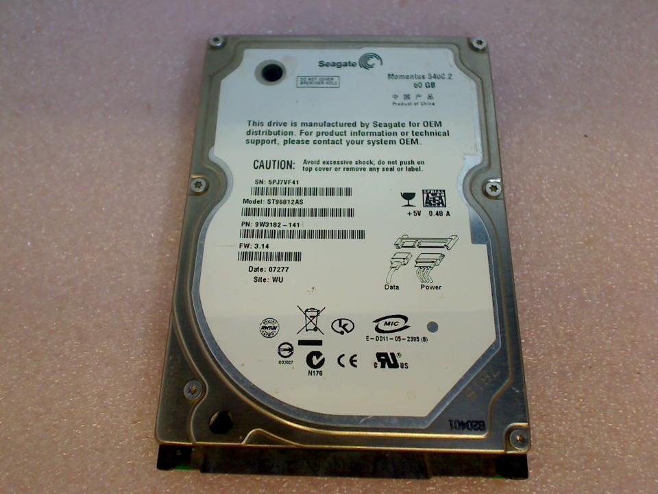 HDD hard drive 2.5" 60GB ST96812AS Seagate (SATA)
