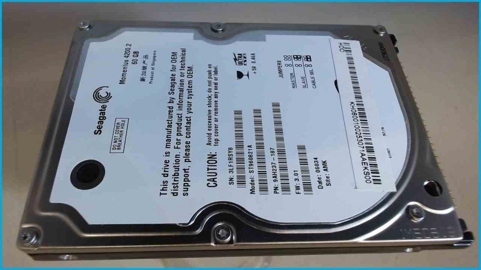 HDD hard drive 2.5" 60GB Seagate ST960821A (IDE/AT) Aspire 3610 3613WLMi MS2177