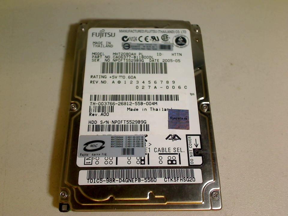 HDD hard drive 2.5\" 80GB Fujitsu MHT2080AH (AT IDE) Gericom Blockbuster 1480