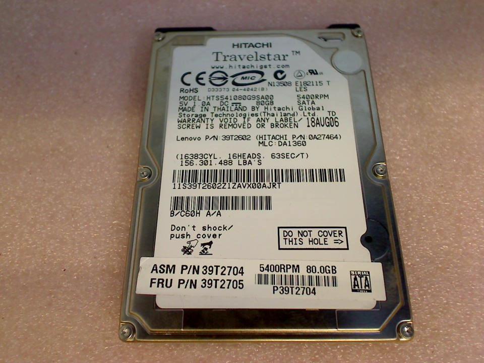 HDD hard drive 2.5\" 80GB HTS541080G9SA00 (SATA) Hitachi