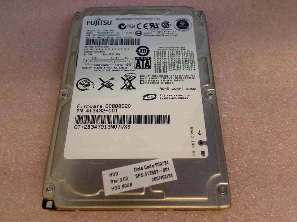 HDD hard drive 2.5\" 80GB MHV2080BH (SATA) Fujitsu