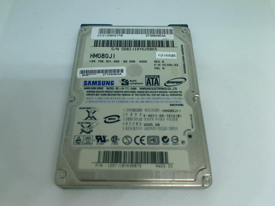 HDD hard drive 2.5" 80GB Samsung HM080JI 2.5" SATA Toshiba Tecra A9