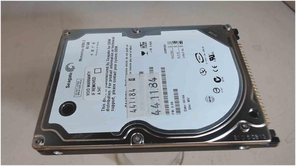 HDD hard drive 2.5" 80GB Seagate ST9808210A IDE/AT Amilo A1650G MS2174 -3