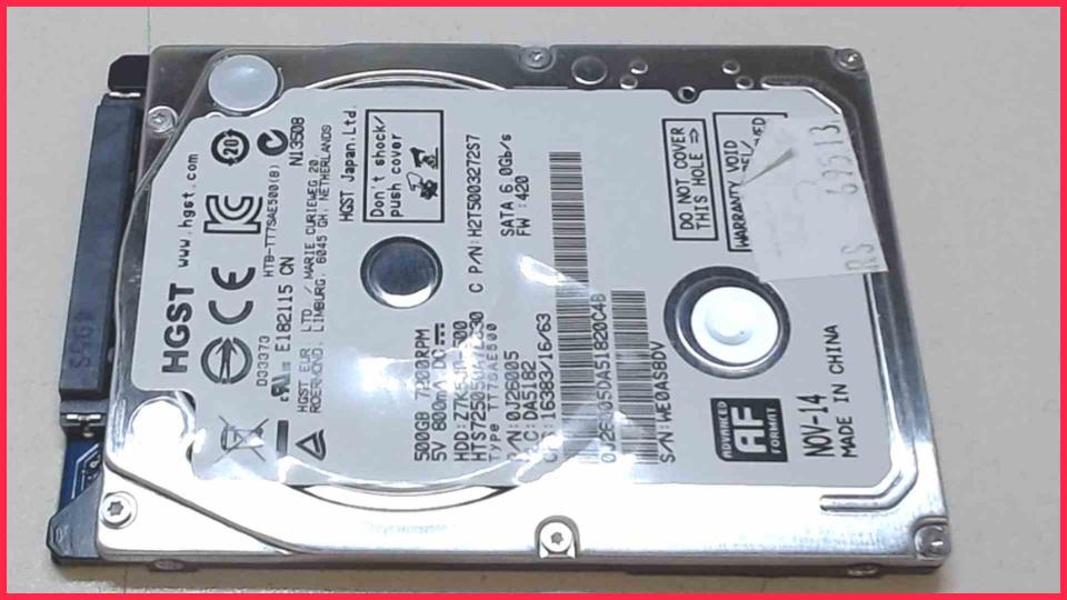 HDD hard drive 2.5" HGST 500GB SATA Z7K500-500 HP 250 G4