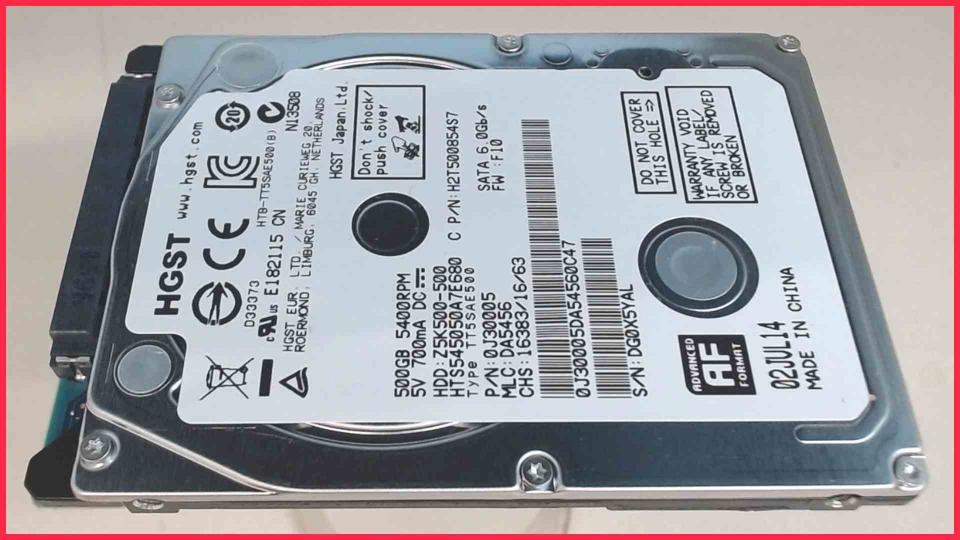 HDD hard drive 2.5\" HGST 500GB Z5K500-500 SATA Asus Zenbook UX303L i5