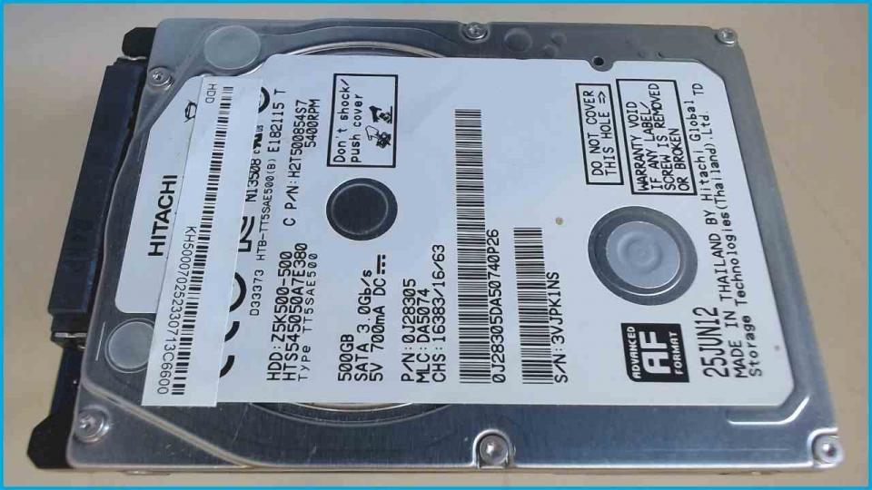 HDD hard drive 2.5" Hitachi 500GB Z5K500-500 SATA 5400RPM 8MB (2199h)