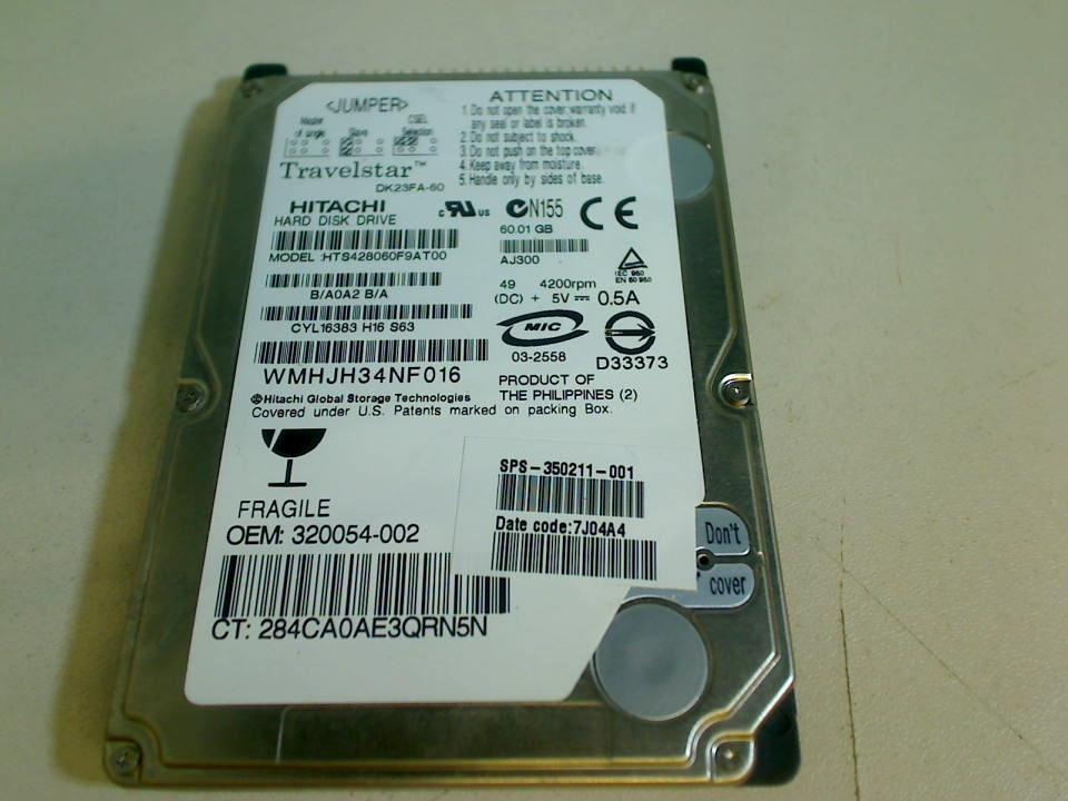 HDD hard drive 2.5" Hitachi 60GB (IDE/AT) Fujitsu Amilo A1630 (5)