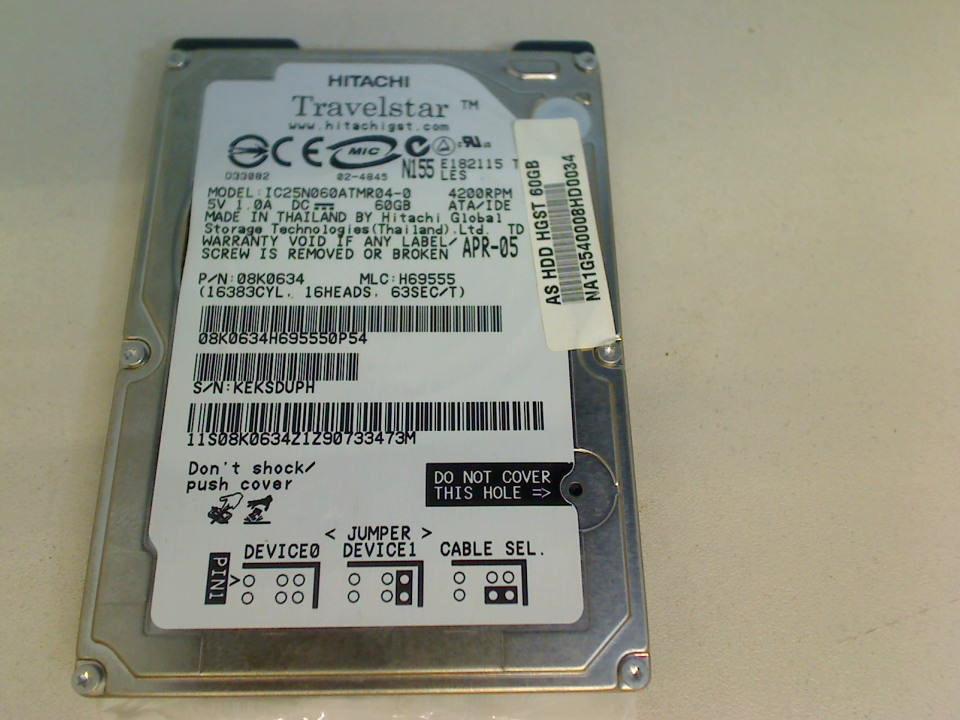 HDD hard drive 2.5\" Hitachi (AT IDE) 4200RPM FSC Amilo L7300