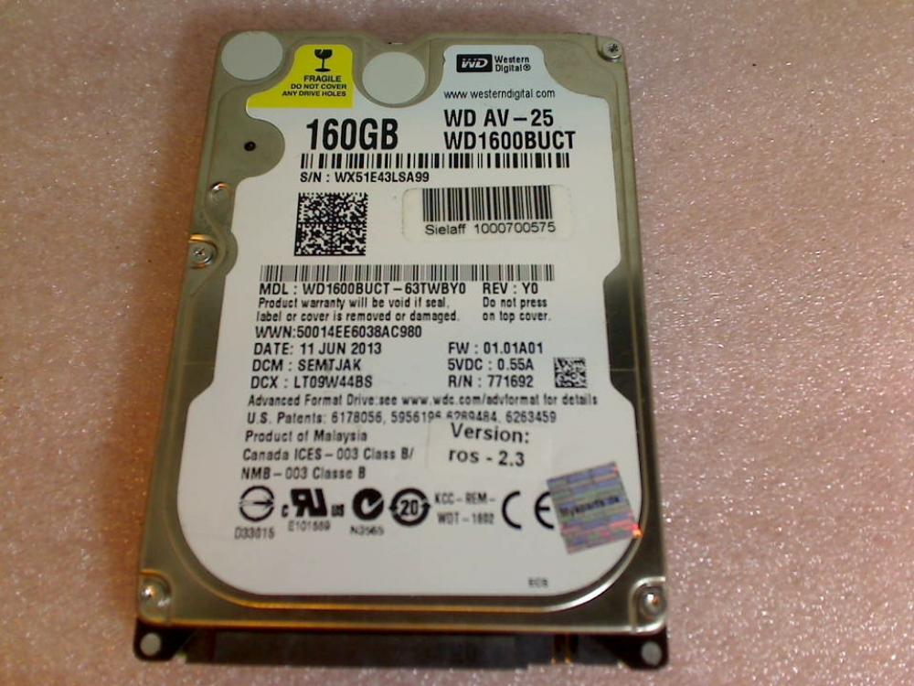 HDD hard drive 2.5\" SATA 160GB WD1600BUCT Asus X50R -2