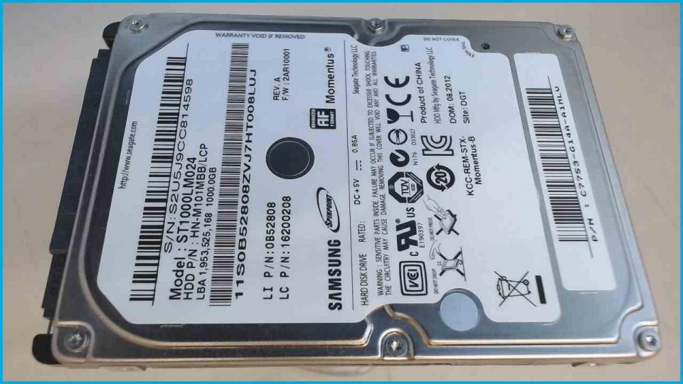 HDD hard drive 2.5" Samsung 1TB 1000GB 5400RPM 8MB SATA ST1000LM024 (1114h)