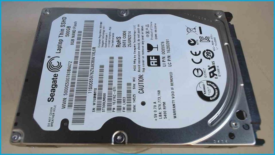 HDD hard drive 2.5" Seagate 500GB SSHD SATA 5400 PRM ST500LM000 (2352h)