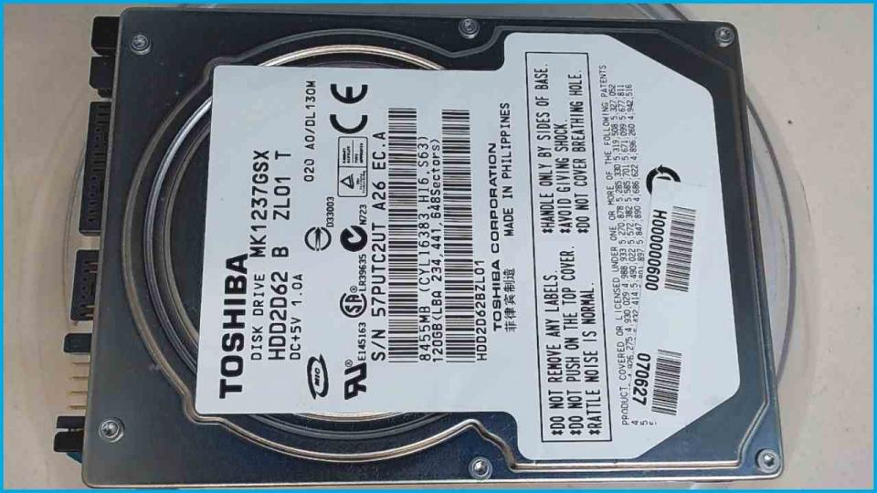 HDD hard drive 2.5" Toshiba 120GB HDD2D62 (SATA) Amilo Pa 3553 MS2242