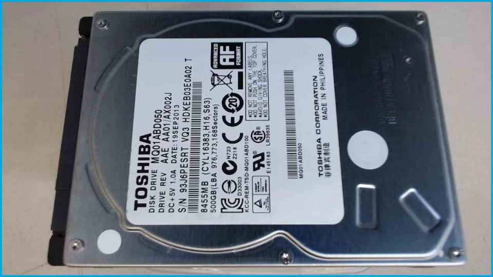 HDD hard drive 2.5" Toshiba 500GB MQ01ABD050 (SATA) eMachines G725 KAWH0
