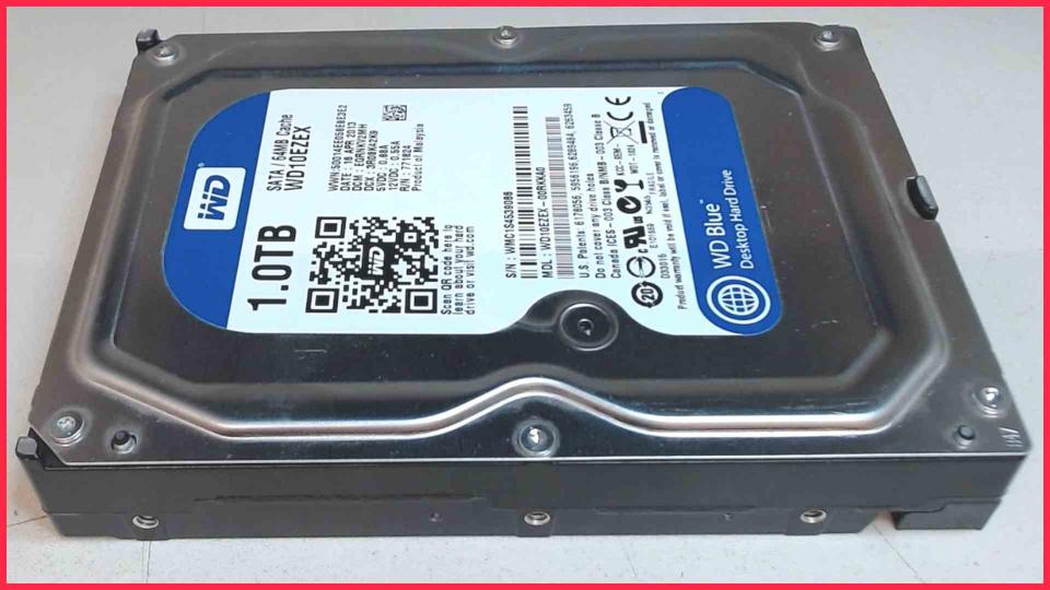 HDD hard drive 3.5" 1TB 1000GB 7200RPM SATA WDC WD10EZEX-00RKKA0