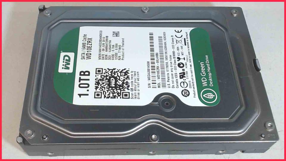 HDD Festplatte 3,5" 1TB 1000GB SATA Western Digital WD10EZRX (7295h)
