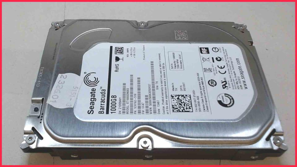 HDD hard drive 3.5"  1TB 1000GB Seagate ST1000DM003 SATA 7200PRM (31939h)