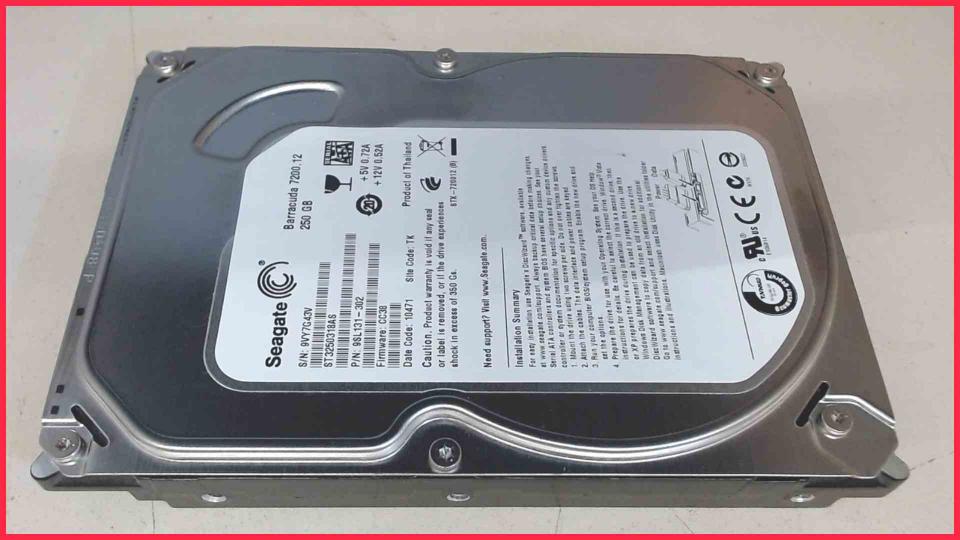 HDD hard drive 3.5" 250GB 7200RPM SATA Seagate ST3250318AS (2231h)