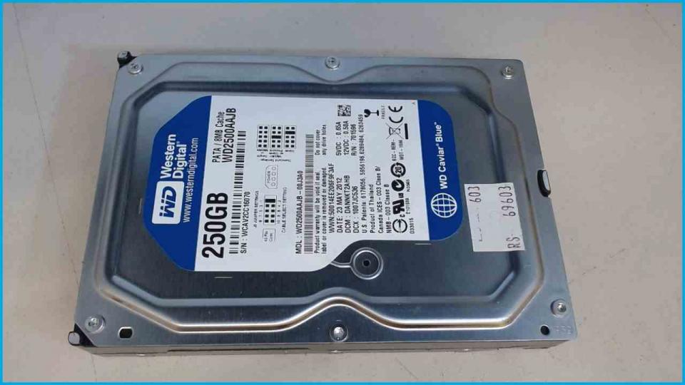 HDD hard drive 3.5" 250GB WD2500AAJB AT/IDE Aspire 1700 1703SM_2.6 DT1