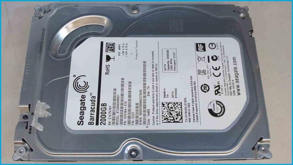 HDD hard drive 3.5" 2TB 2000GB Seagate Barracuda ST2000DM001 7200RPM (7328h)