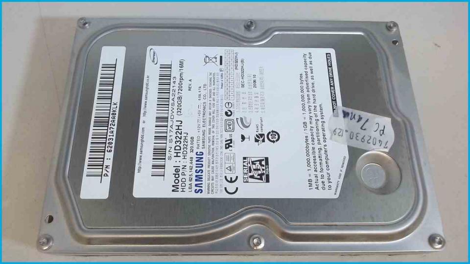HDD hard drive 3.5" 320GB Samsung HD322HJ SATA 7200RPM 16MB (11217h)
