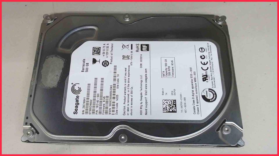 HDD hard drive 3.5" 500GB 7200RPM 16MB SATA (652h) Seagate ST500DM002