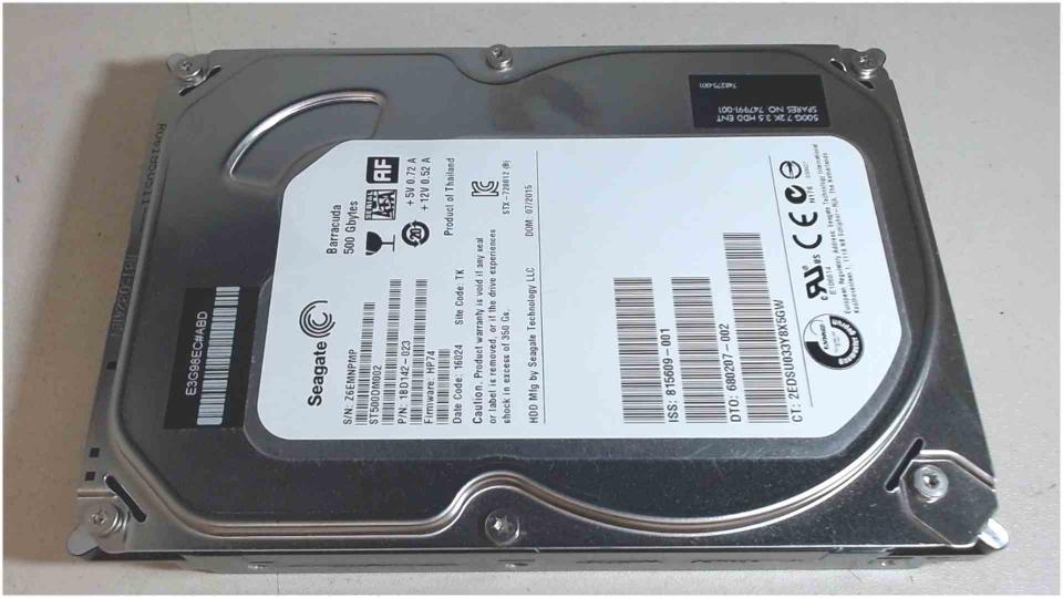 HDD hard drive 3.5" 500GB 7200RPM 16MB Seagate ST500DM002 (3537h)