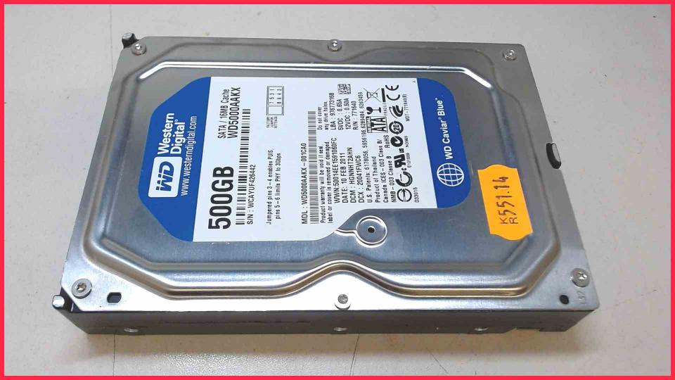 HDD hard drive 3.5" 500GB SATA 16MB Cache HP Compaq 8100 Elite SFF