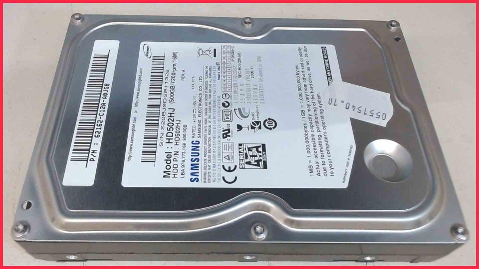HDD hard drive 3.5" 500GB SATA 7200RPM 16MB Samsung HD502HJ (4414h)