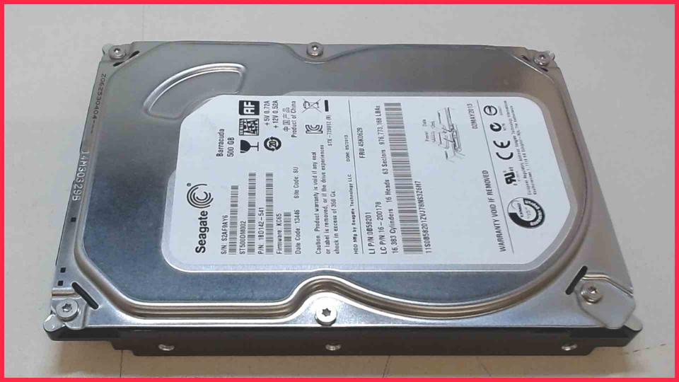 HDD hard drive 3.5"  500GB SATA 7200RPM 16MB Seagate ST500DM002 (6287h)