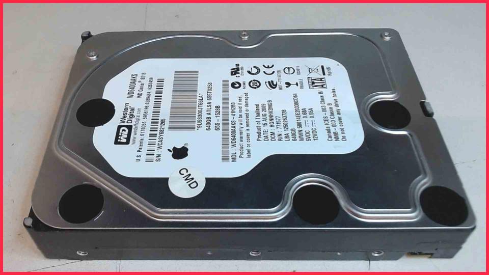 HDD hard drive 3.5" 640GB WD6400AAKS SATA Apple Mac Pro A1186