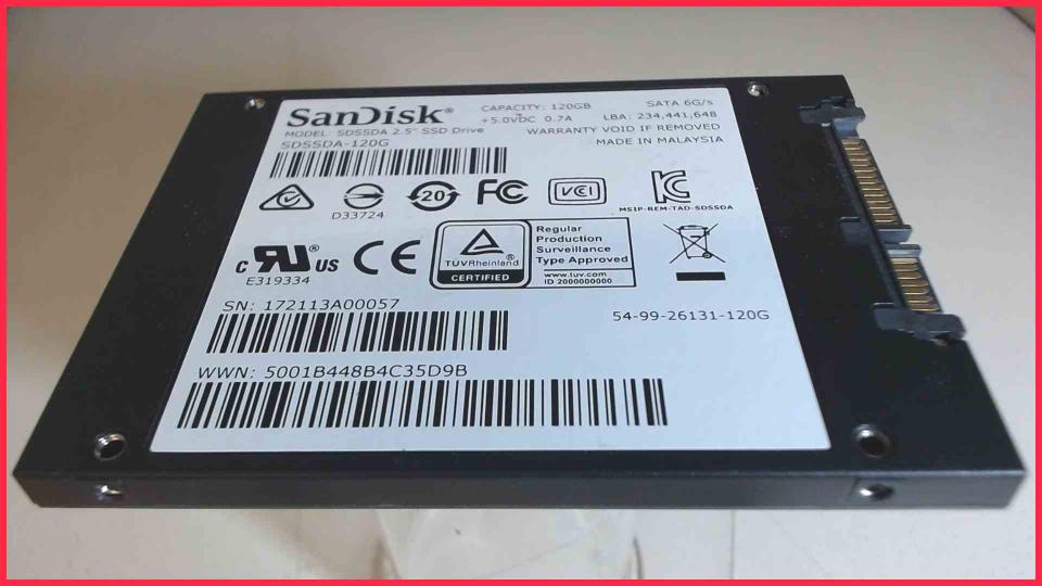 HDD SSD Hard Disk 120GB SanDisk SDSSDA-120G Dell Latitude E5550 -2