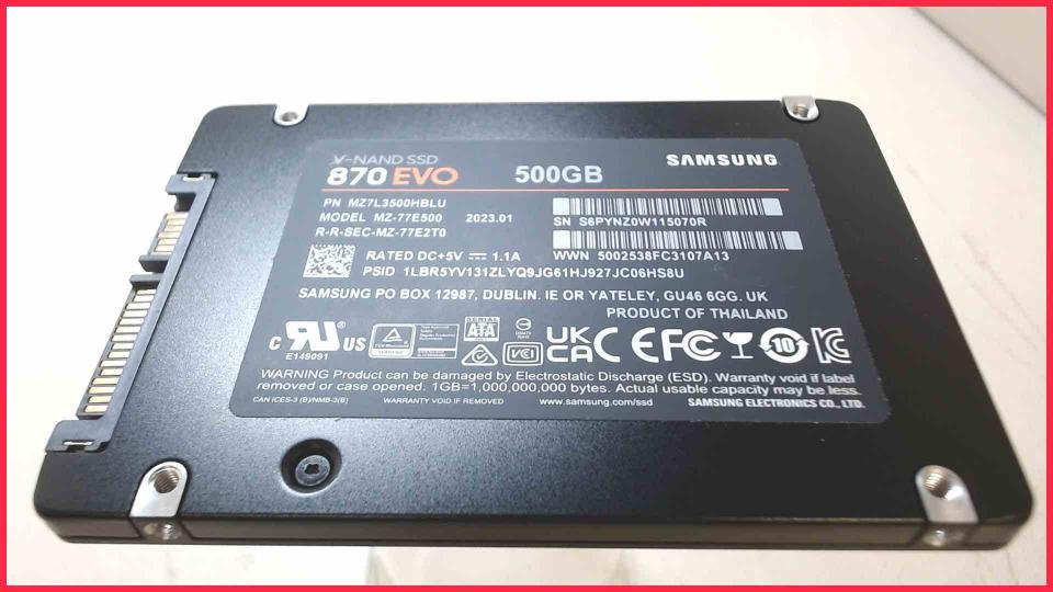 HDD SSD Hard Disk  2.5" 500GB Samsung 870 EVO MZ-77E500 (228h)
