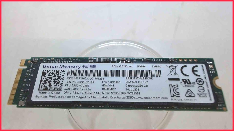 HDD SSD Hard Disk 256GB Union Memora PCIe NVMe AH640 IdeaPad S145-15IIL 81W8