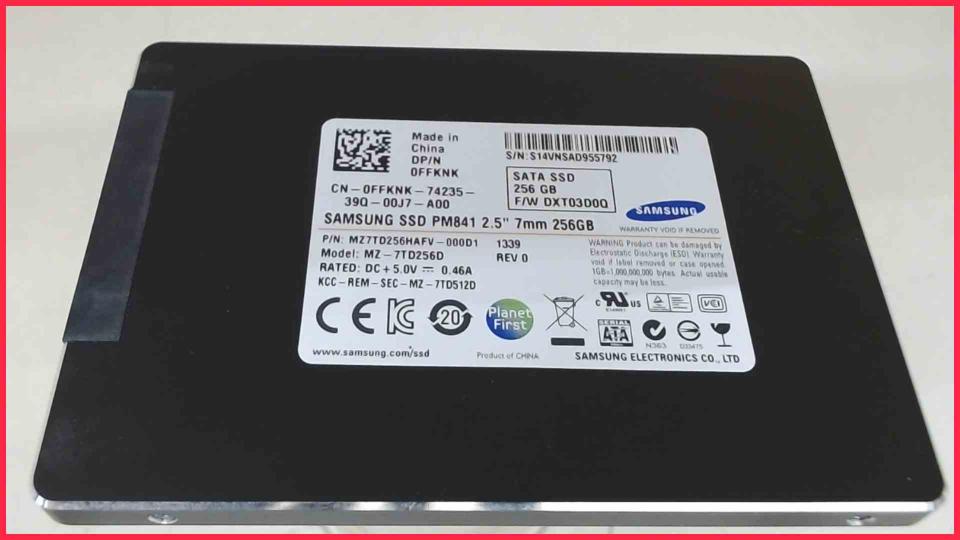 HDD SSD Hard Disk 3.5\" Samsung 256GB MZ-7TD256D Dell Latitude E6540 i7