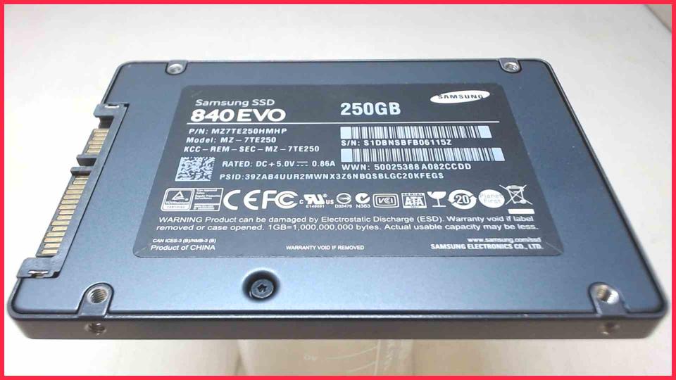 HDD SSD Hard Disk  Samsung 2.5" 250GB 840 EVO SATA III (10066h)