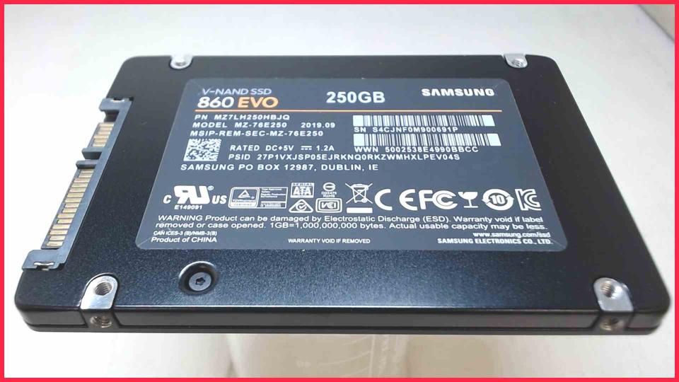 HDD SSD Hard Disk  Samsung 2.5\" 250GB V-Nand 860 EVO SATA (2550h)