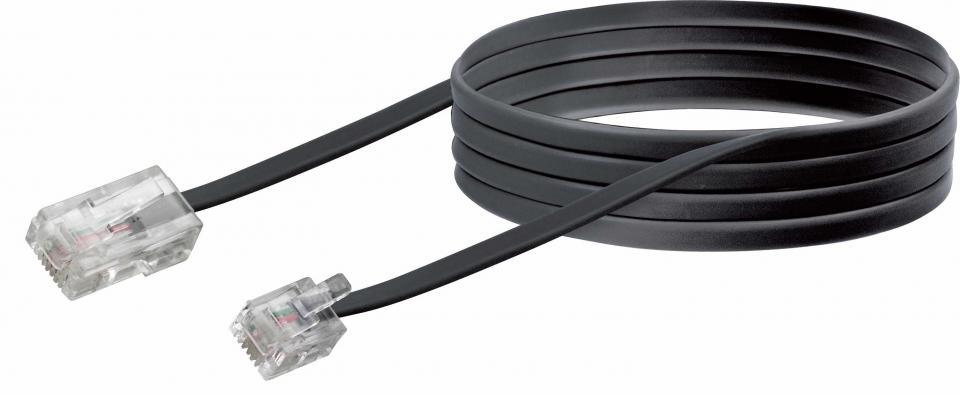 ISDN connection cable RJ45 8(4) - RJ11 6(4) 6m TAL 6632 Schwaiger Neu OVP