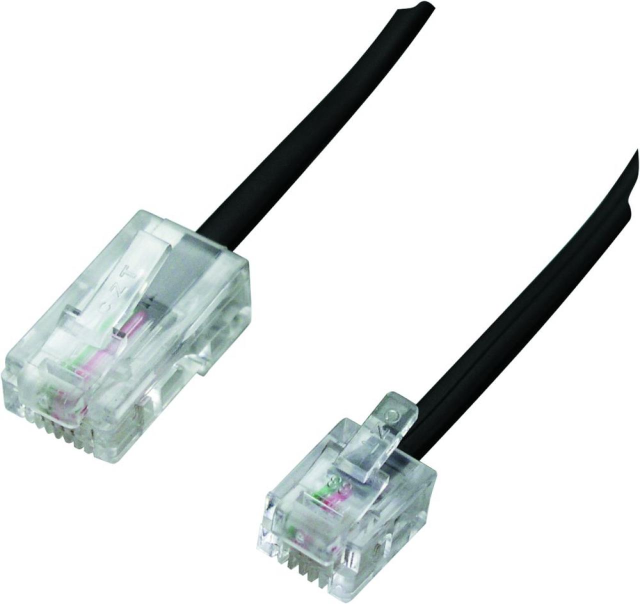 ISDN connection cable RJ45 Plug/RJ12 Plug 3m TAL 6631 Schwaiger Neu OVP