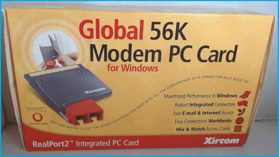 ISDN Modem Telephone Board Xircom Global 56K PC Card Windows