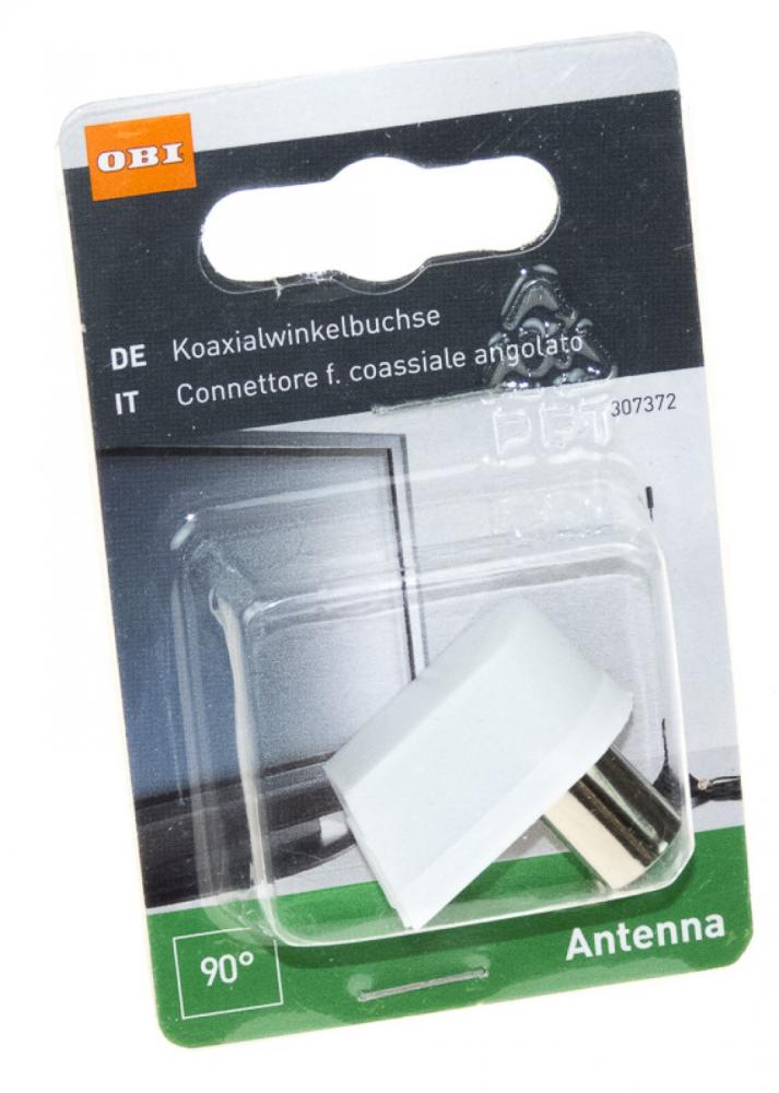 Koaxial Winkelbuchse Kunststoff schraubbar OBI New OVP