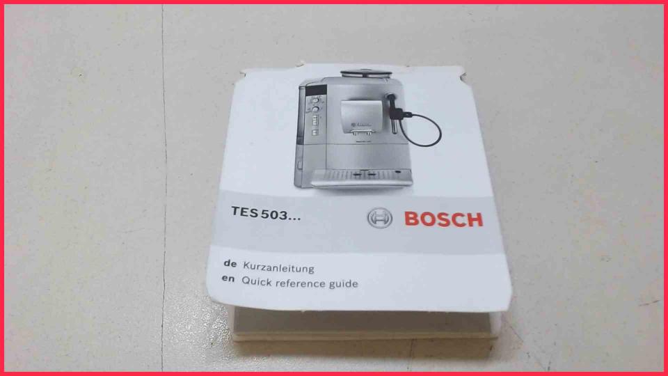 Quick User Guide TES593... VeroCafe Latte Exclusiv TES503F1DE