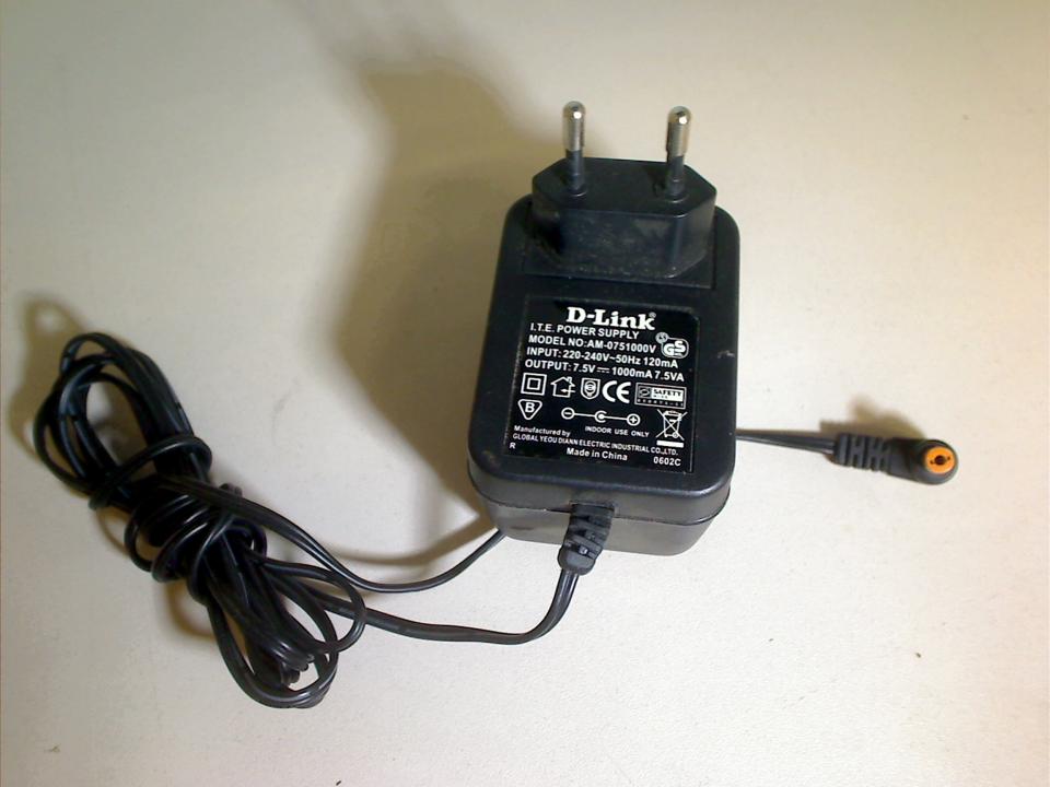 Power Supply Adapter 7.5V 1000mA AM-0751000V D-Link DGS-1005D