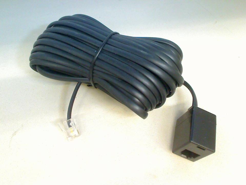 Telephone extension cable (10m) Schwarz OBI Neu OVP